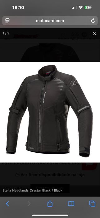 Apinestars Stella Headlands Jaqueta Drystar Preto/Preto .