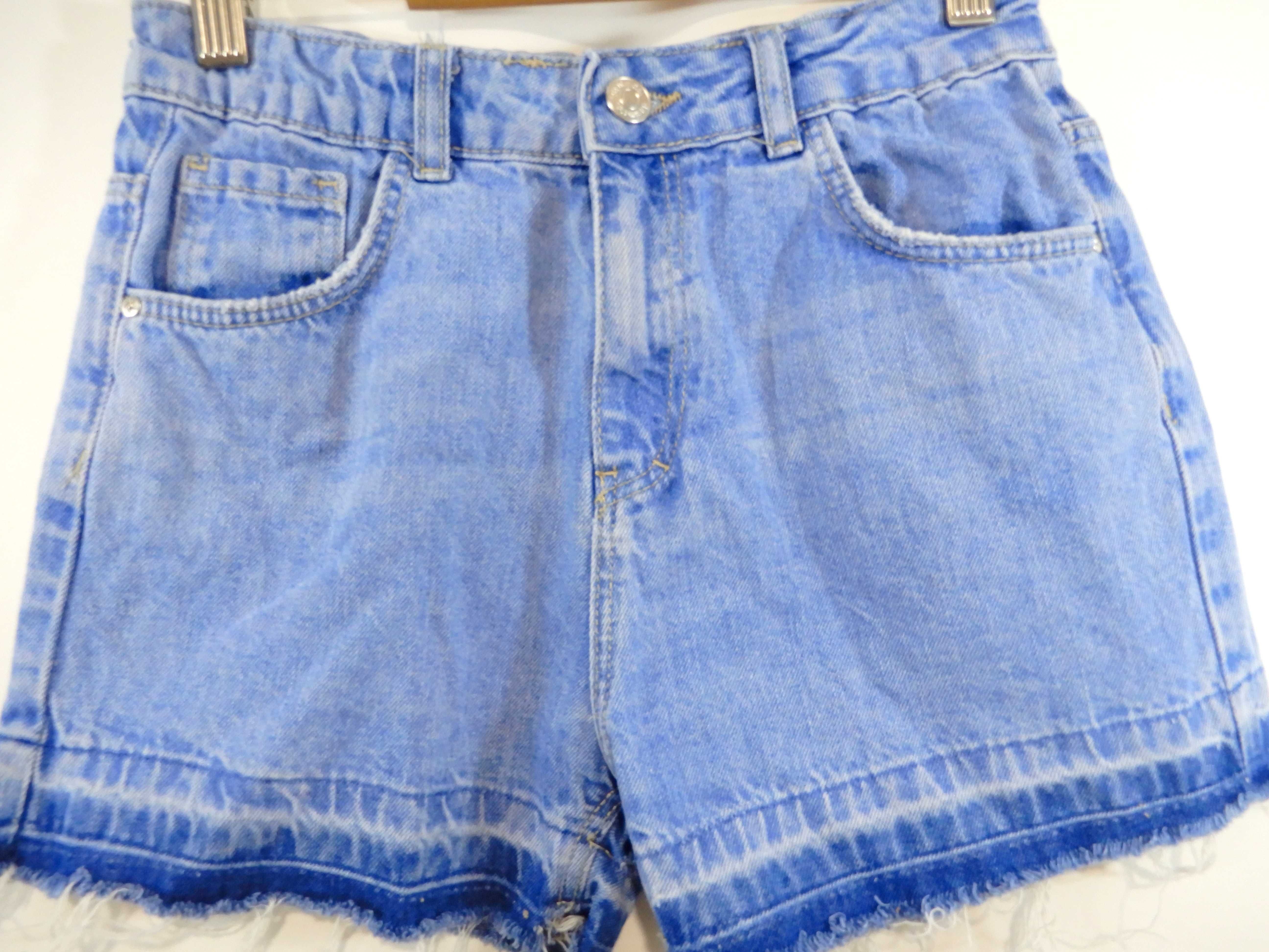 Krótkie spodenki jeansowe dżinsowe niebieskie Denim 152