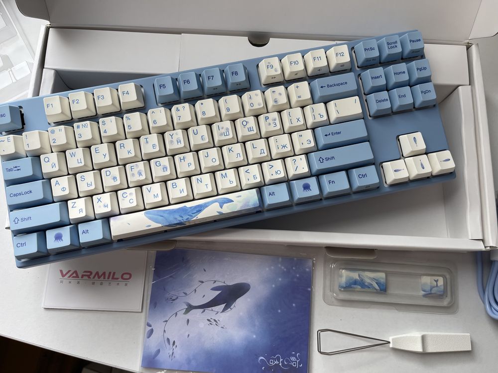 Клавиатура Varmilo VEA87 Sea Melody Cherry Mx/EC V Daisy Blue/C-TK Red