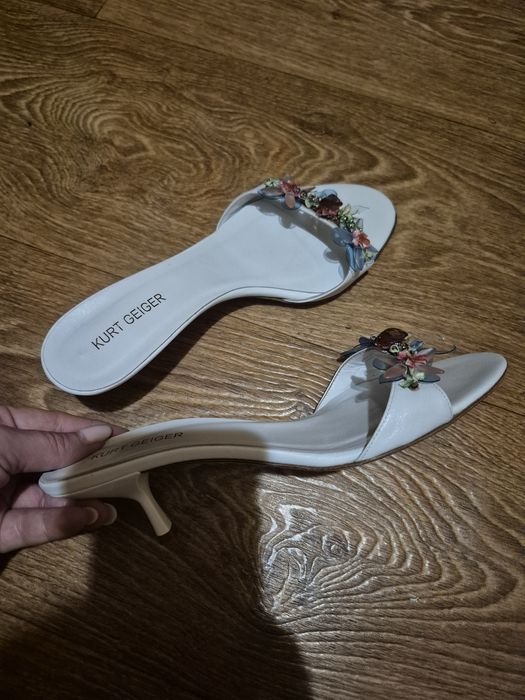 Кожаные мюли босоножки