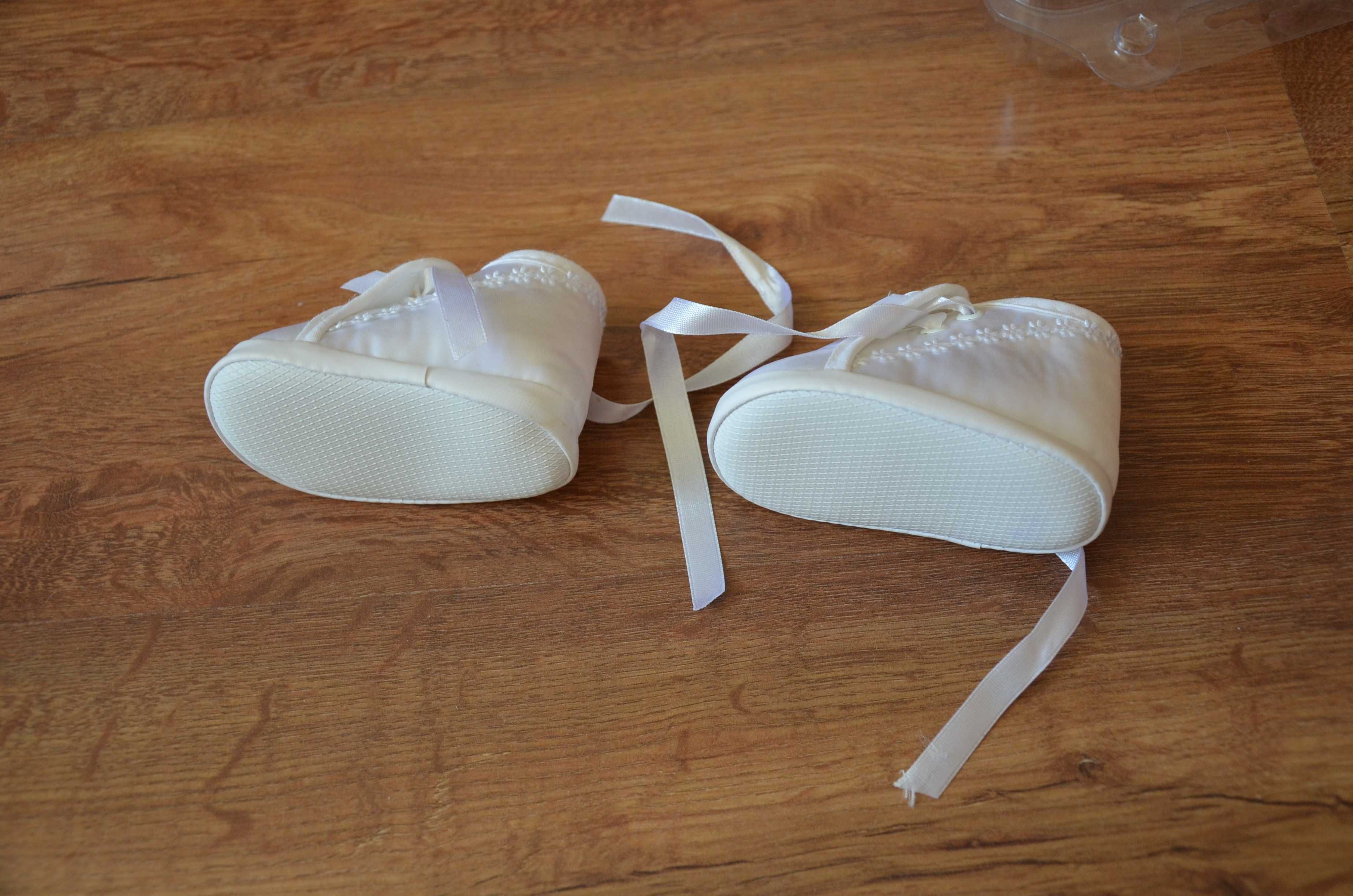 Buty niechodki buciki do chrztu rozm. 10 (10 cm) niemowlęce Lafel