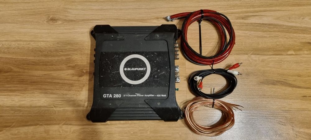Wzmacniacz samochodowy Blaupunkt GTA 280, 2-kanałowy(2x75 - 1x210 RMS)