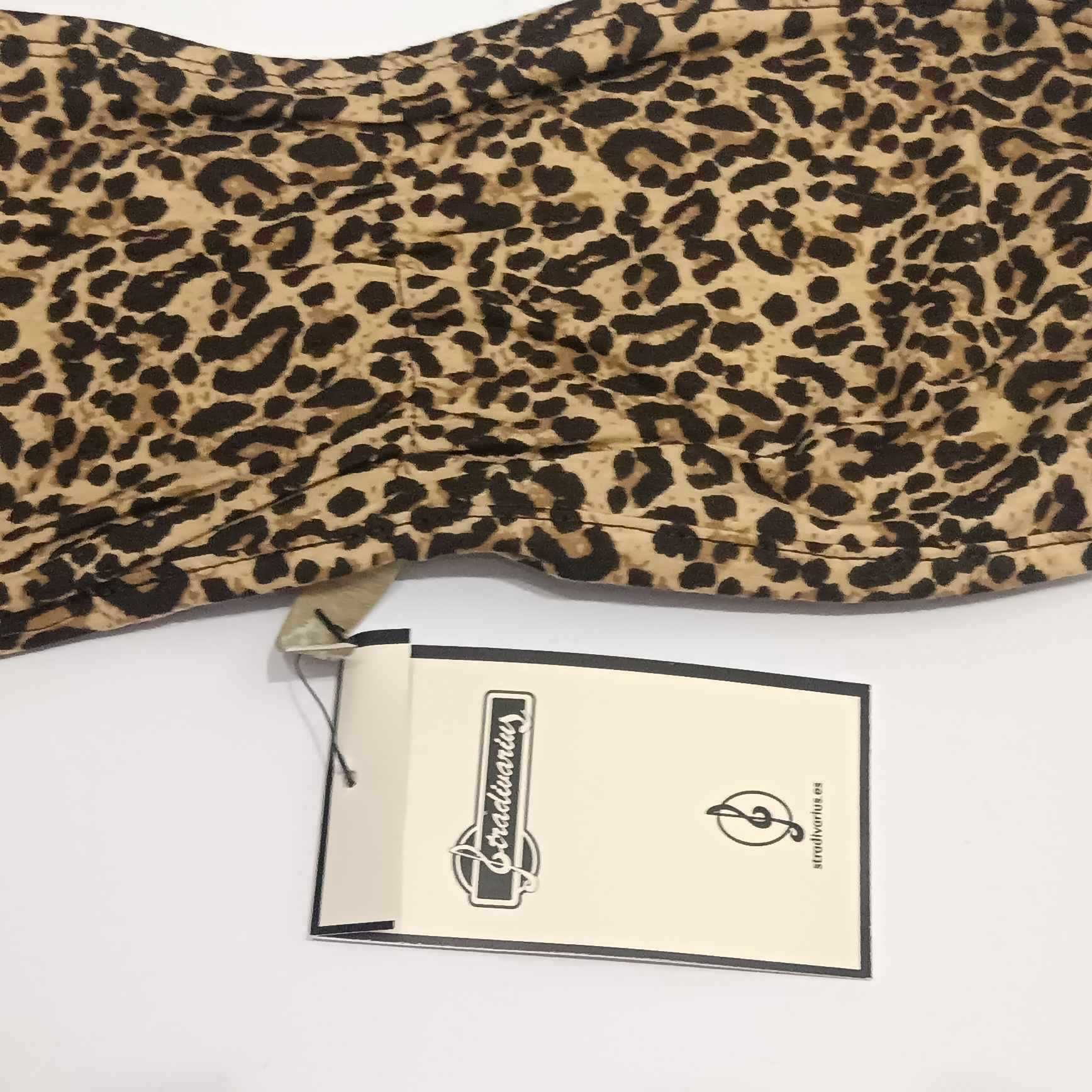 STRADIVARIUS nowy staniczek opaska lamparcik M
