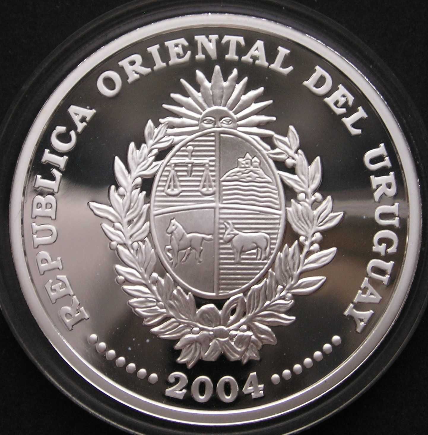 Urugwaj 1000 pesos 2004 - MŚ Niemcy 2006 - srebro - stan menniczy