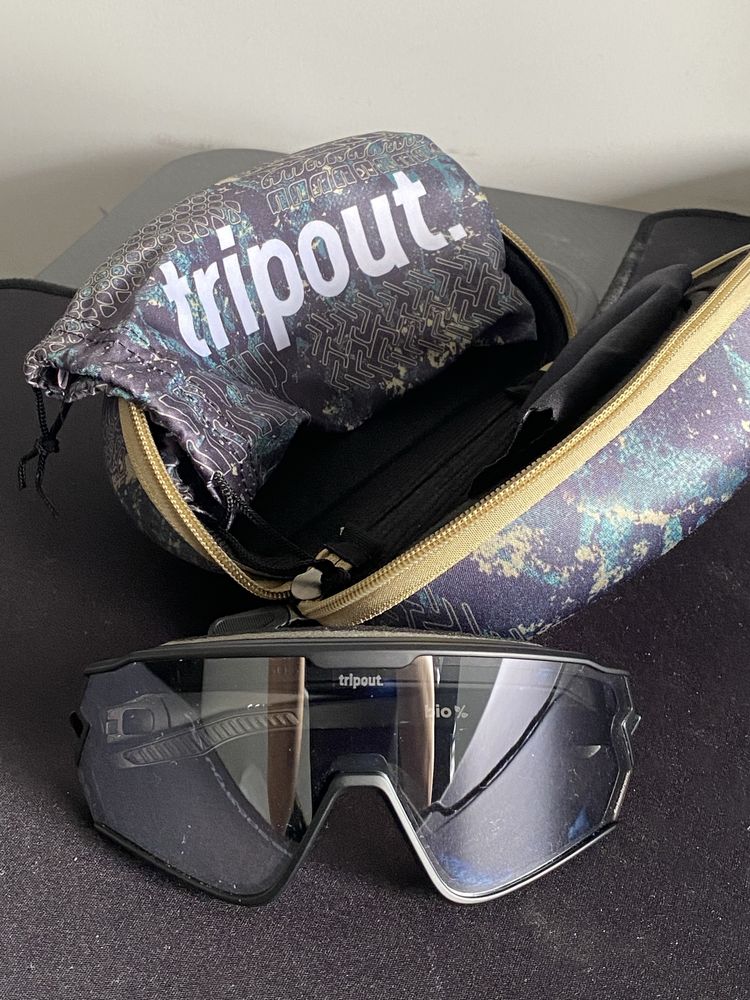 Okulary tripout infinity czarne szare magnetyczne
