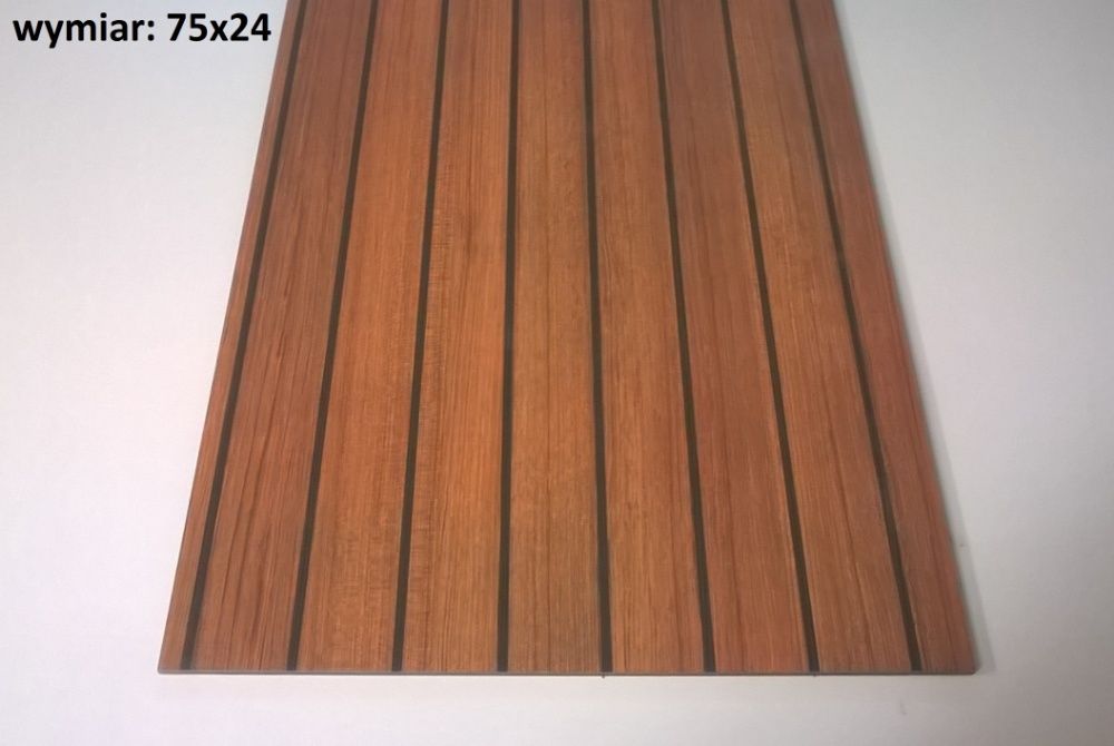 Teak 86x52 podłoga do jachtu syntetyczna czarna fuga imitacja jacht