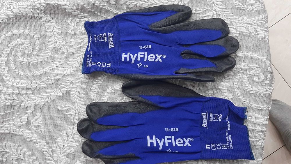 Cienkie rękawice robocze z nylonu Ansell HyFlex 11-618,