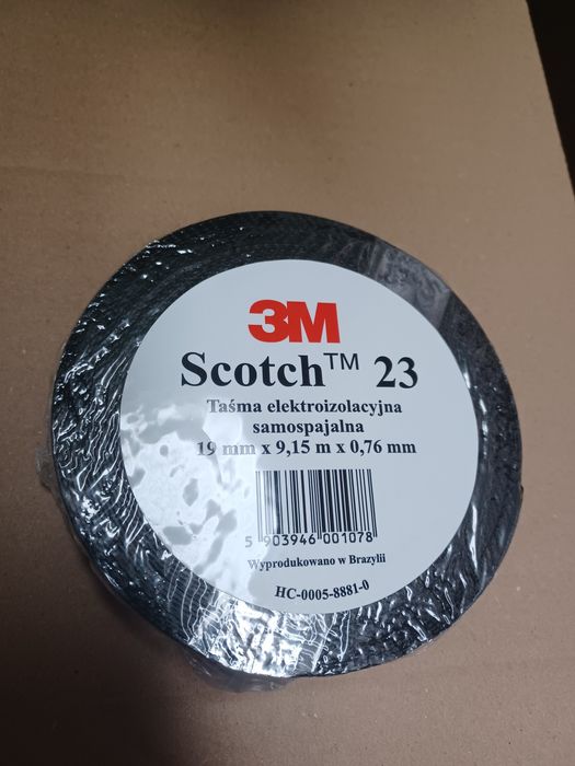 Taśma scotch 23 czarna samospajalna