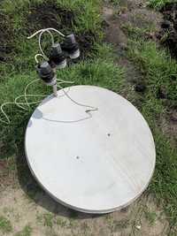 Спутниковая антенна с 3 головками и тюнером