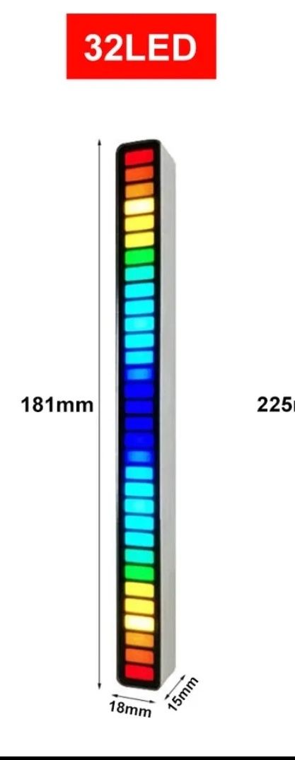Rgb smart світлодіодний світильник музичний індикатор рівня звуку свет