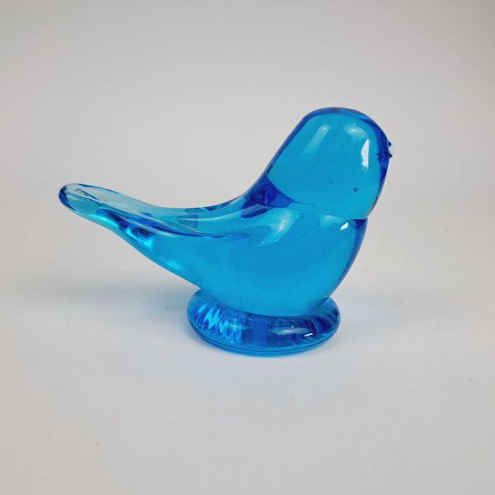 Szklana figurka ptak Leo Ward szkło kolorowe