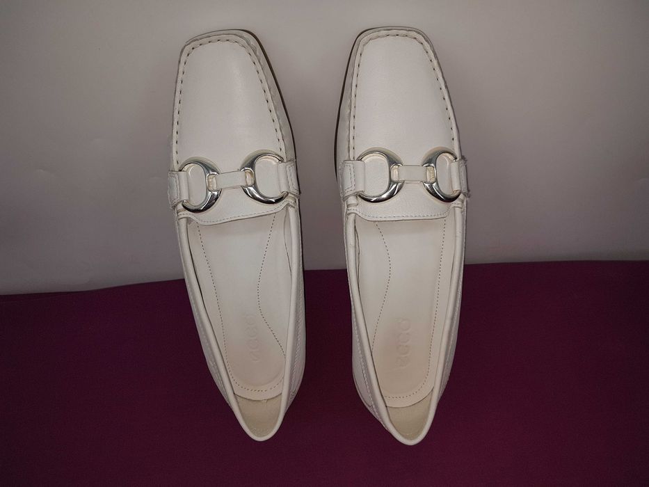 Шкіряні мокасини туфлі Ecco eur-39 устілка 26 см на стопу 25 см