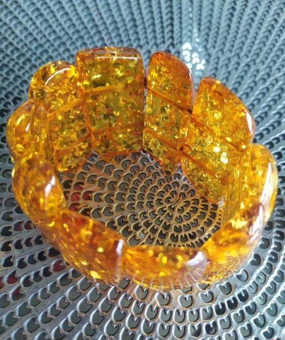 Bransoleta bursztyn miodowy okazja