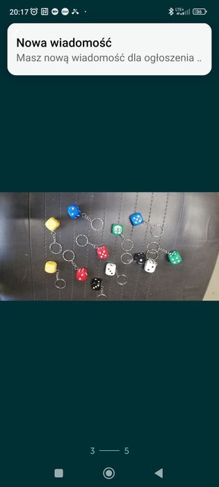 Fiat 126p brelok do kluczy kostką na szczęście