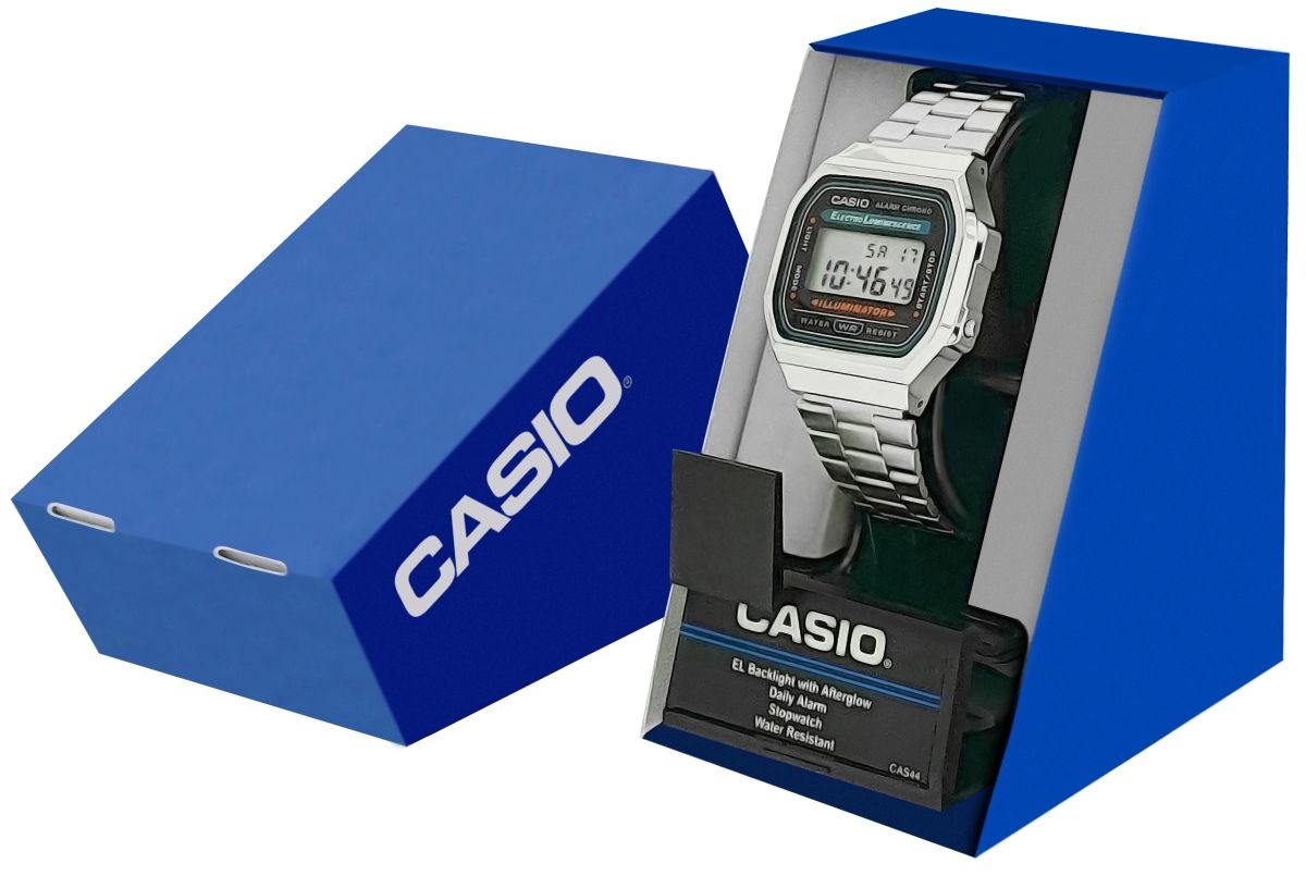 zegarek casio vintage a168wa-1wcr + box