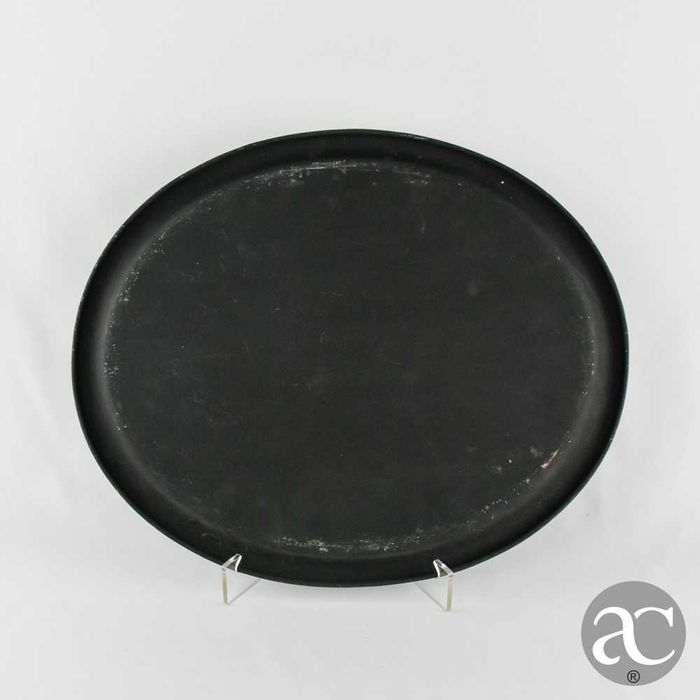 Tabuleiro em folha de metal, pintado à mão, séc. XIX