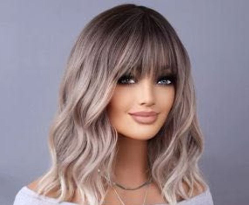 Peruka blond fale, do ramion