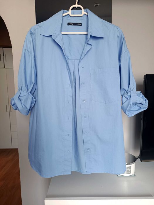 Niebieska koszula oversize Sinsay