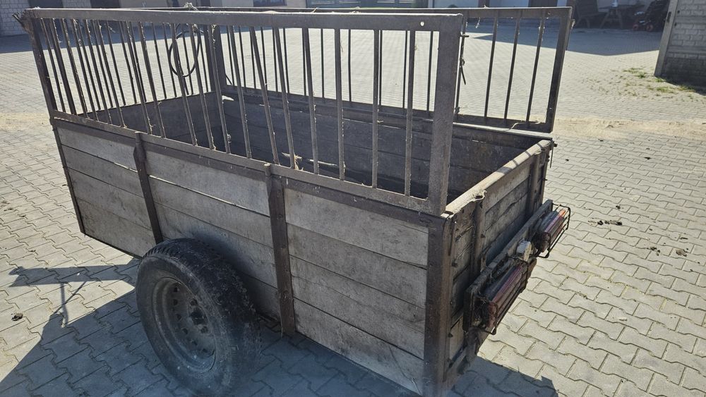 wózek kibitka dwukołówka przyczepka lekka do traktora