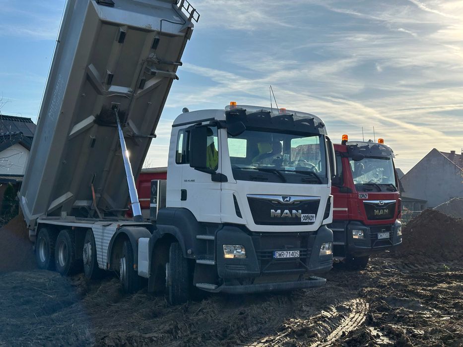 Transport wywrotka, wynajem, sprzedaż piasek żwir granit, wywóz gruzu