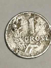 Destrukt - moneta 1 GROSZ - rok 1949