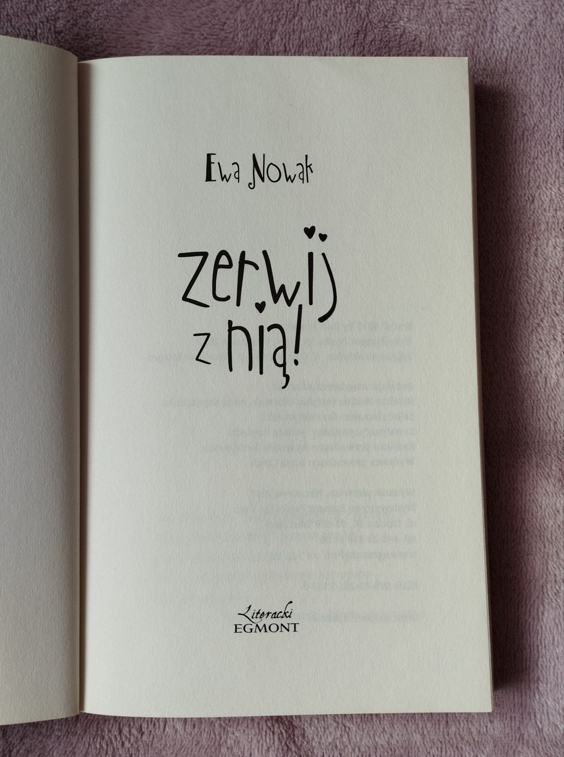 Książka "Zerwij z nią" E. Nowak.