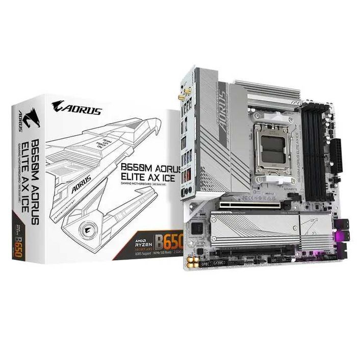 Материнська плата Gigabyte B650M Aorus Elite AX ICE