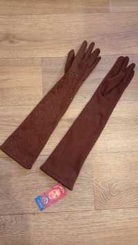 Женские длинные перчатки /зимние рукавицы/
