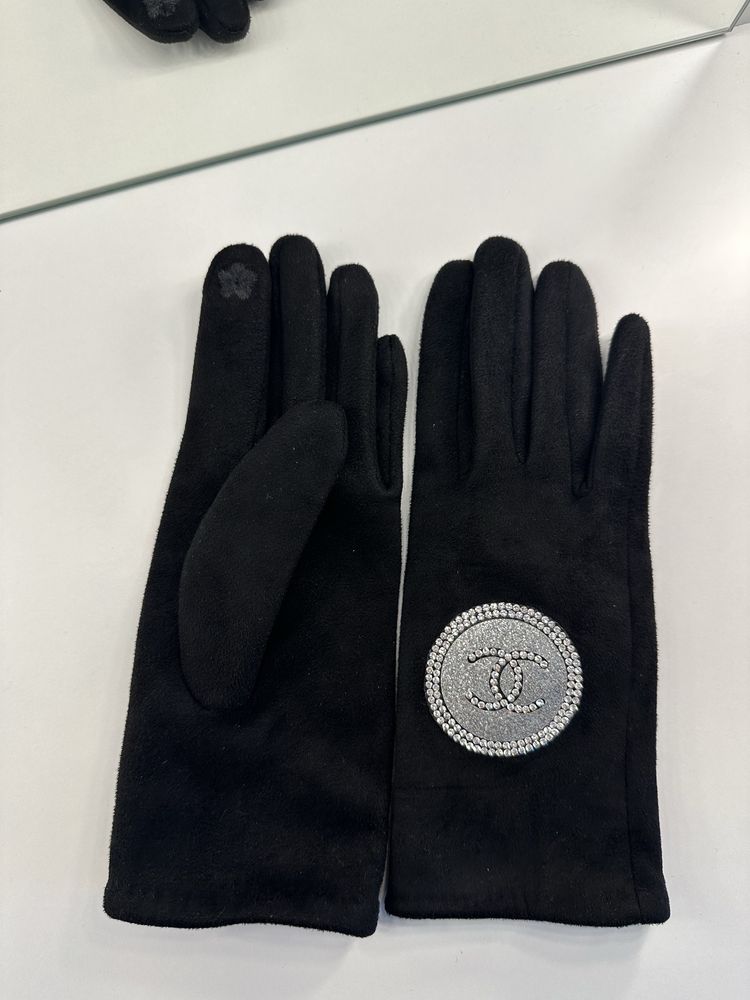 Rękawiczki czarne nowe CC Chanel