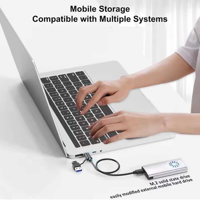 Зовнішня кишеня Onvian M15 20Gbps M.2 NVMe/SATA SSD - USB3.2 з кулером