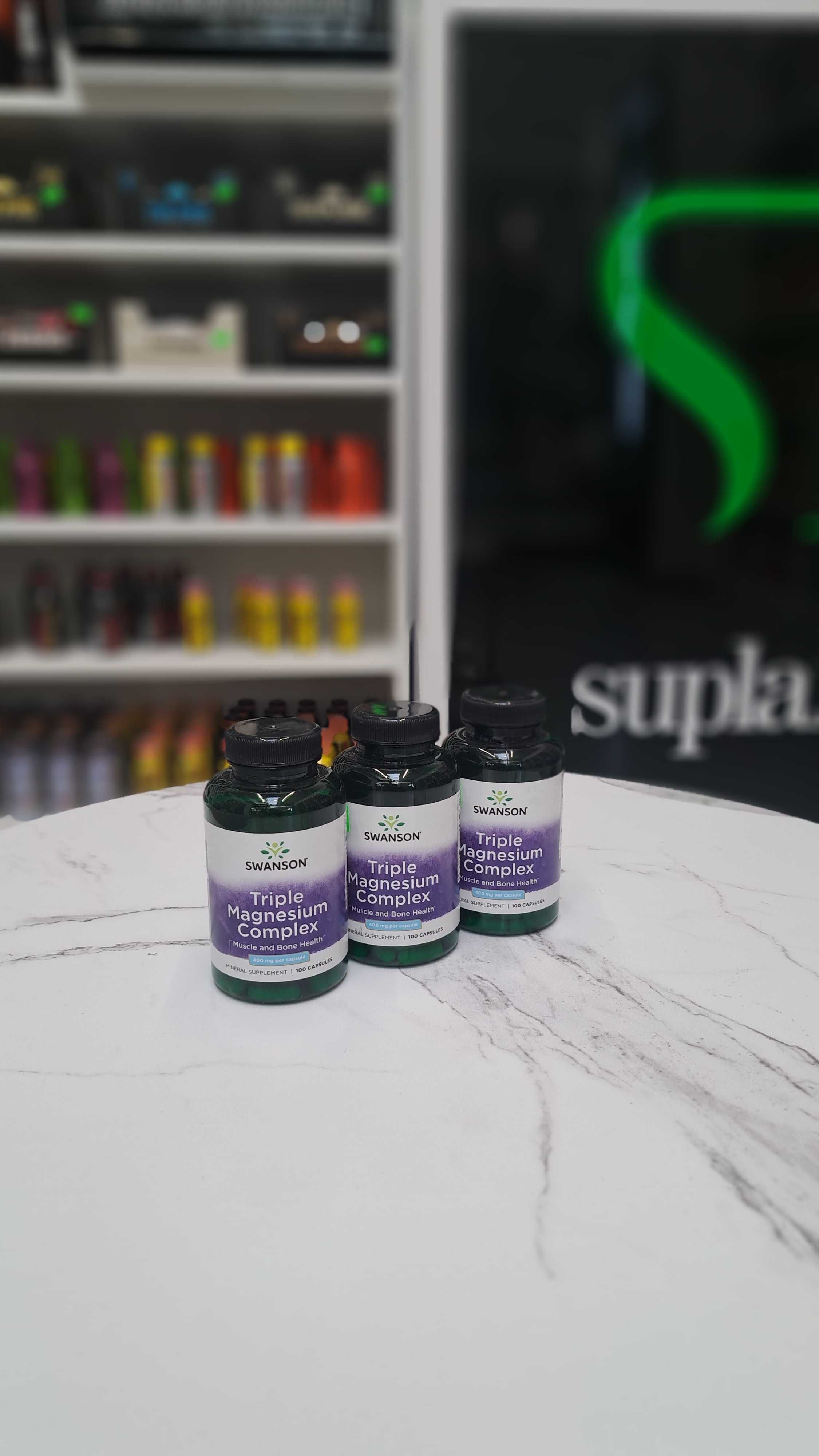 Swanson Triple Magnesium Complex, 400mg – 100 caps Kapsułki