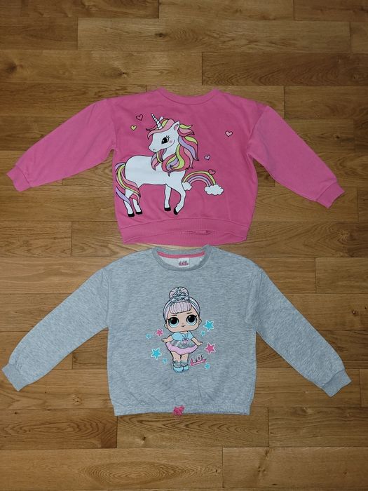 Bluza 2 szt. Jednorożec LOL 122/128 H&M
