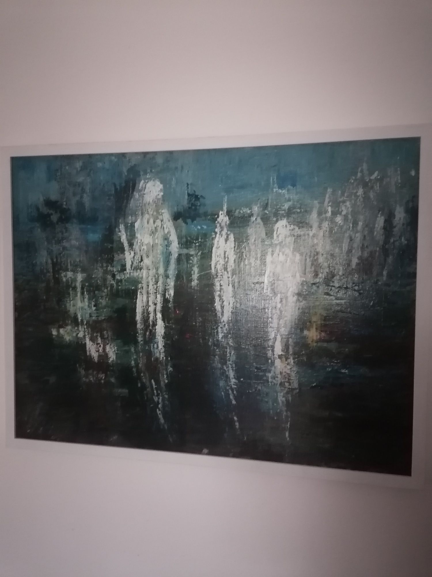 Ładny intrygujący  surealistyczny duży obraz Zbigniewa Bereszki.