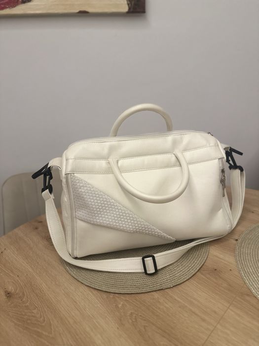 Biala torba do wózka Junama