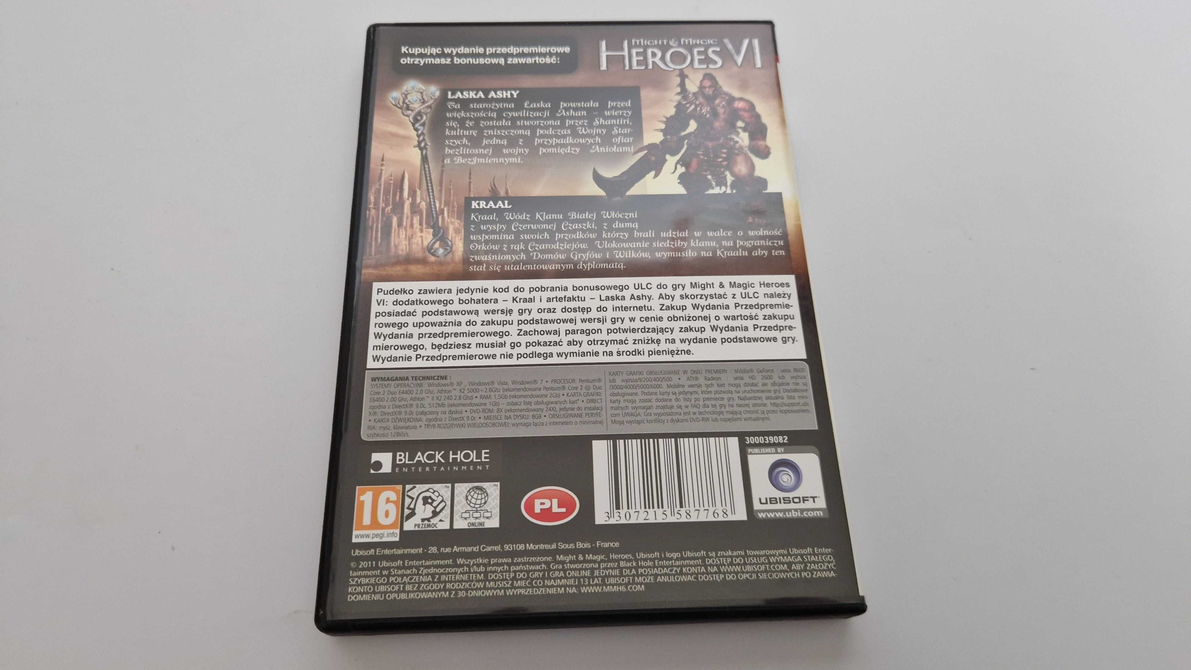 PC box Heroes of Might & Magic VI Preorder bonus