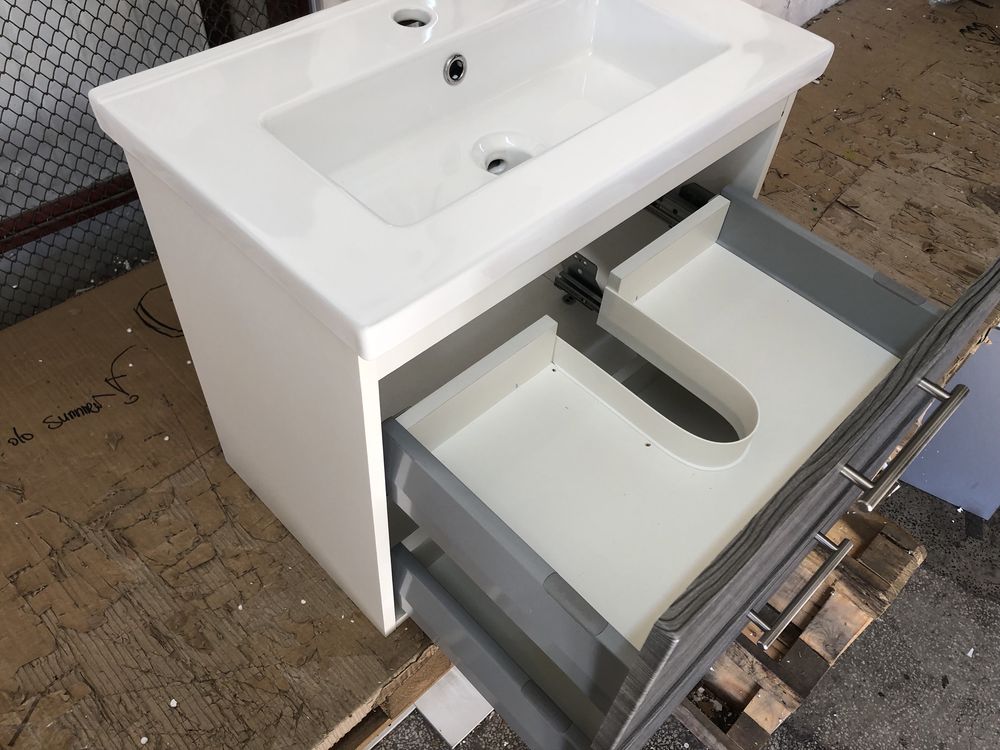 Szafka z umywalką 60x36 z umywalką ceramiczną CICHY DOMYK