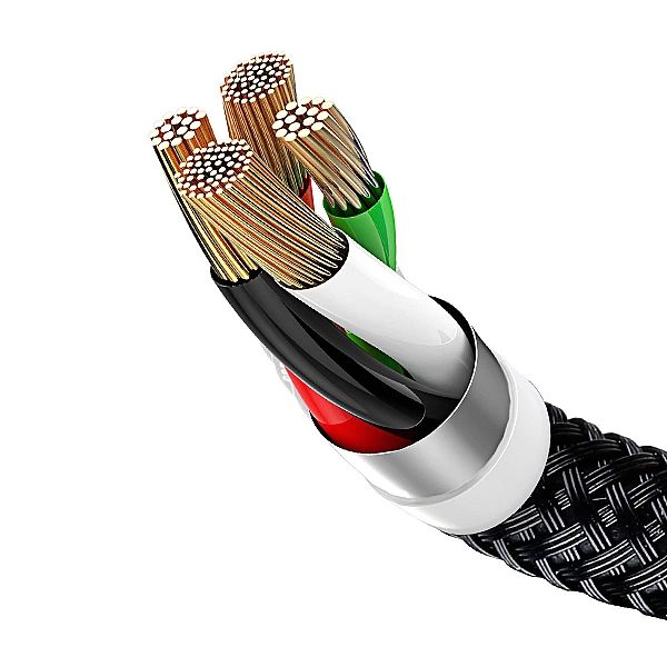 Kabel Baseus Three Primary Colors 3w1 USB-A - micro USB / Lightning /