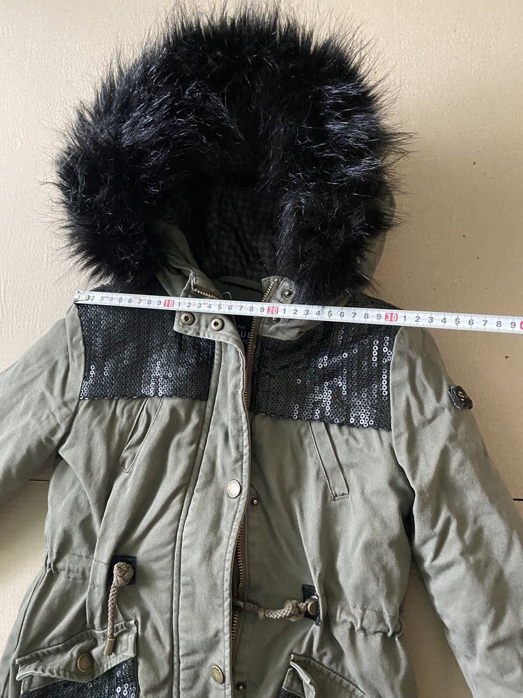 Парка пуховик куртка зимова для дівчинки 110см