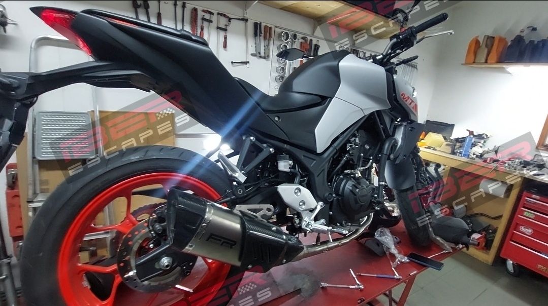 Yamaha MT 125 R125 linha completa coletor ponteira escape #iberEscapes