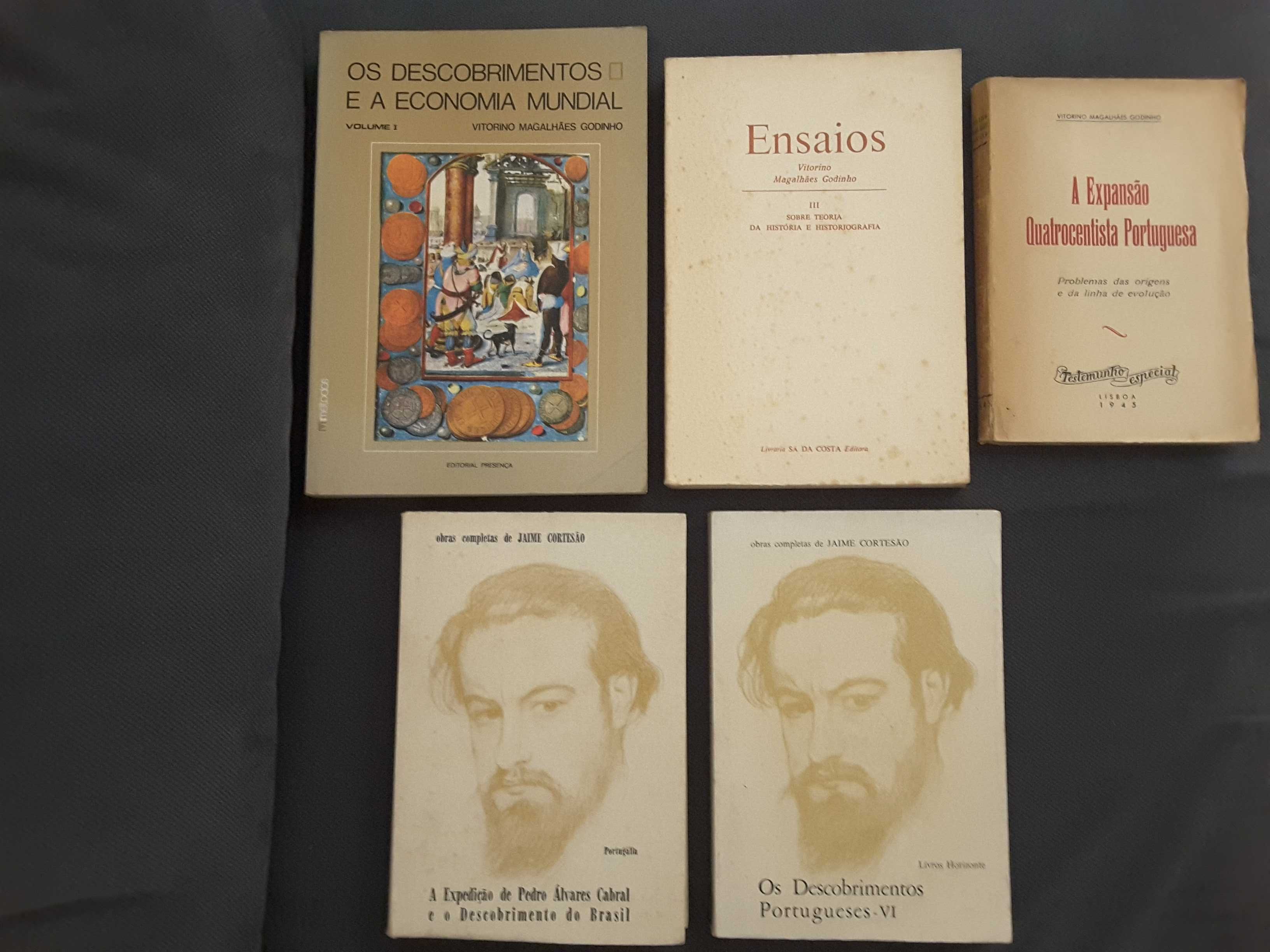 Obras de V. Magalhães Godinho e Jaime Cortesão