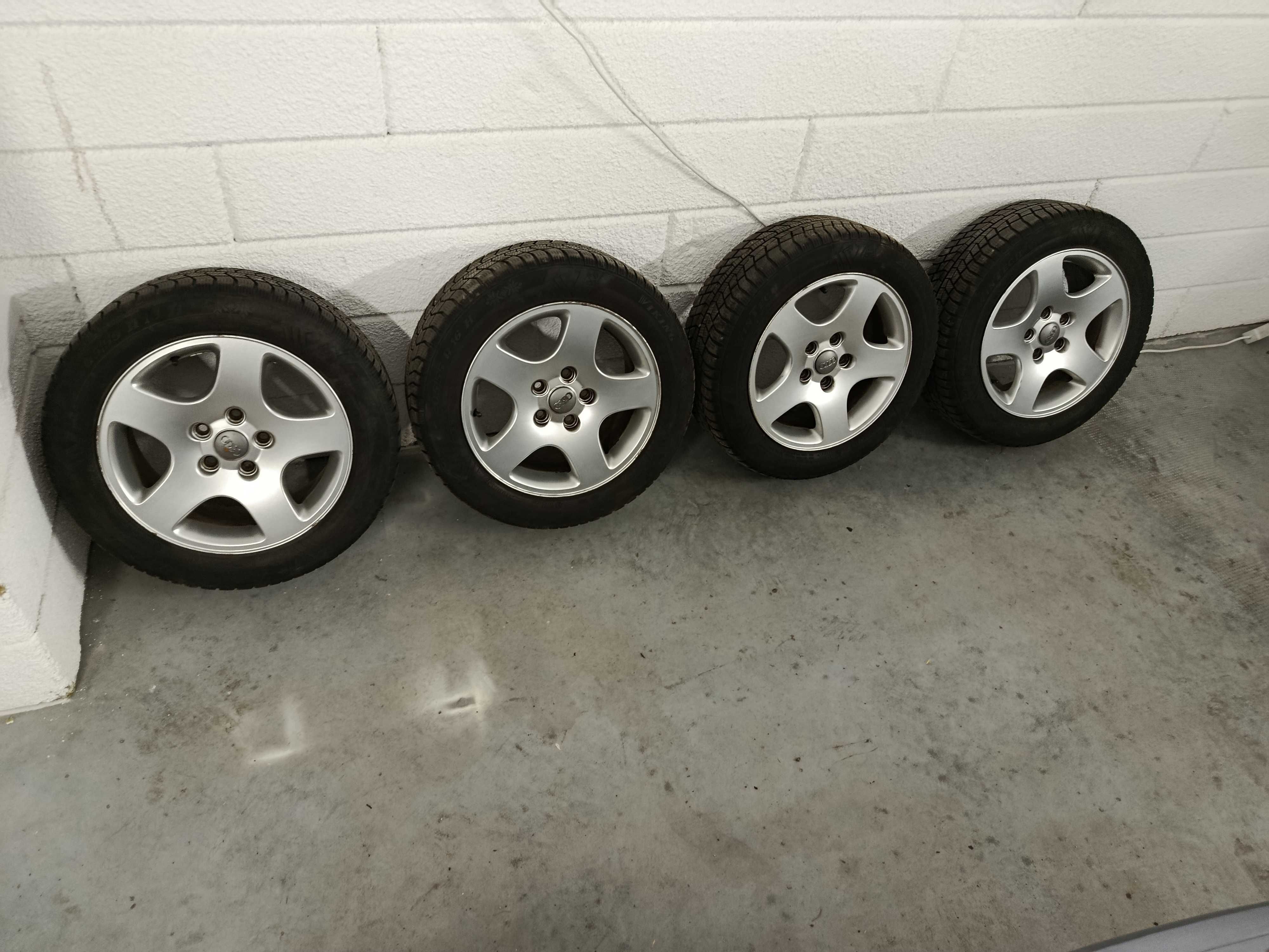Alufelgi 16 5x112 Audi + opony zimowe