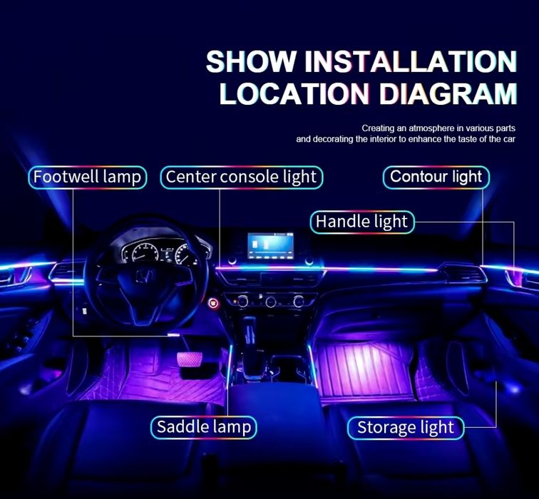 Підсвітка салону авто 18 в 1 Symphony В НАЯВНОСТІ Ambient light