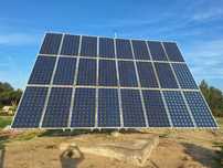 Painel solar giratório