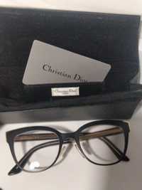 Okulary Dior czarno zlote