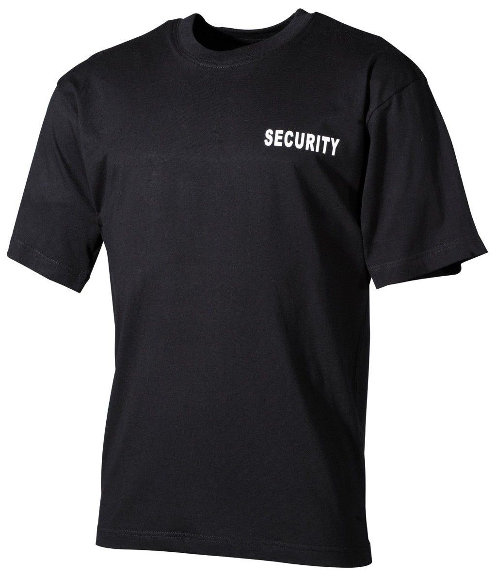 koszulka us "security" bedruckt czarna xl