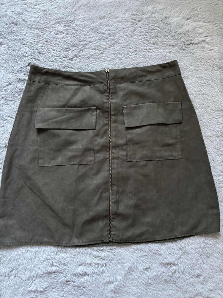 zamszowa spódniczka khaki L