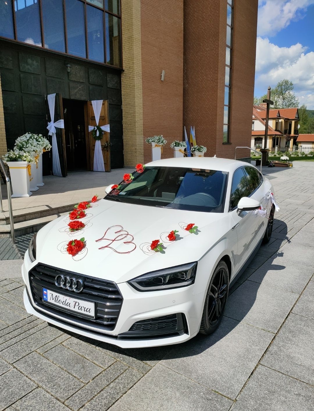 Samochód do ślubu. Wynajem na wesele. Białe Audi A5. Kraków -max 400zł