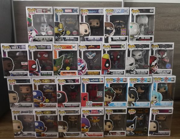 Funko pop zestaw figurek Deadpool, Venom, Spider man, Batman