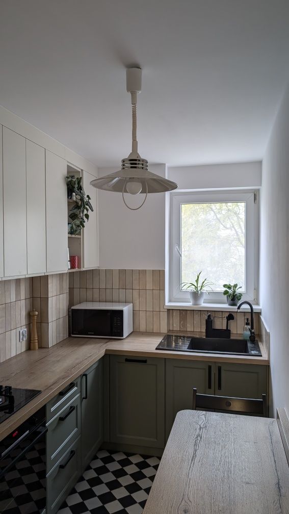 Lampa mid century modern prl vintage space age spodek na sprężynie