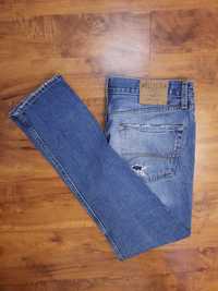 Spodnie jeansowe z dziurami i rozdarciami jeansy Hollister W33 L32 L